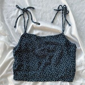 Brandy Melville Blue Floral Top